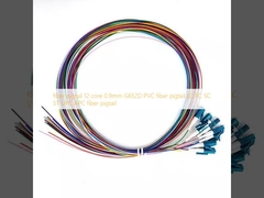 Pigtail de fibra 12 núcleo 0,9 mm G652D Pigtail de fibra de PVC LC FC SC ST UPC Pigtail de fibra de APC