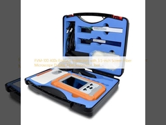 FVM-100 400x Inspeção da face final com ferramenta de inspeção de fibras de microscópio de tela de 3,5 polegadas