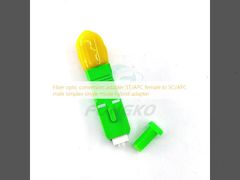 Adaptador de conversão de fibra óptica ST/APC fêmea para SC/APC macho simplex modo único adaptador híbrido