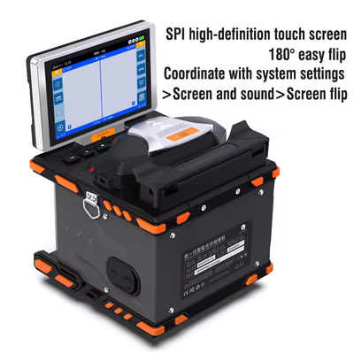 FTTH Fibra Óptica Soldadura Splicing Machine 6 Motores Fusão Fibra Óptica Splicer
