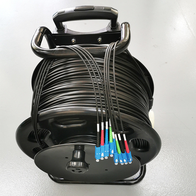 FONGKO cabo óptico bobina de enrolamento de campo portátil de fibra óptica Jumper enrolamento Car pull rod cabo móvel bobina de enrolamento