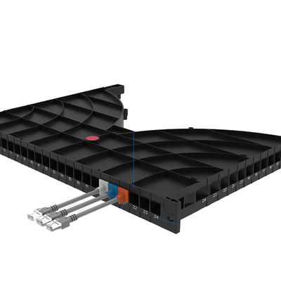 FONGKO Canal Tipo 19 polegadas 24 portas Data Center Cable Management Rack Cable Manager