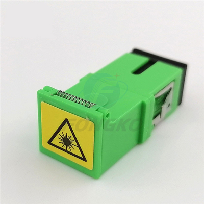 Auto adaptadores da fibra ótica do SC da manutenção programada de Shell Simplex Adapter do verde do obturador SC/APC