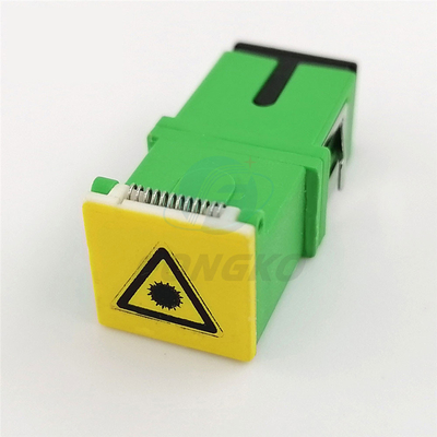Verde Shell Singlemode Adapters da manutenção programada SX do SC com adaptador do obturador da fibra ótica da metralha SC/APC do metal o auto