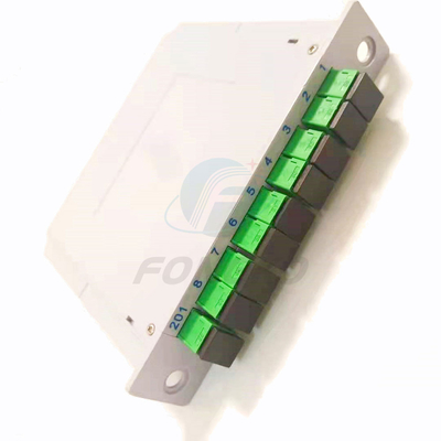 Tipo divisor da inserção da fibra ótica com tipo ótico divisor da inserção da fibra do adaptador SC/APC 1*8 do PLC