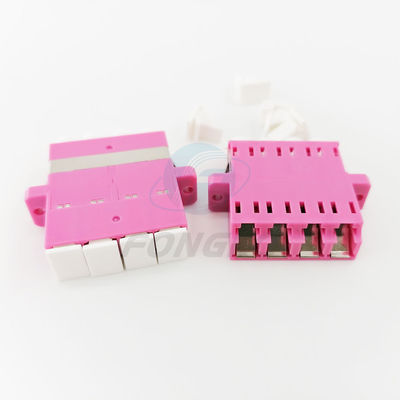 qualidade  Rose Quad Lc To Lc Coupler Multimode OM4 Cable To Fiber Optic Adapter Fábrica