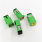 Adaptadores Singlemode verdes da fibra ótica do SC APC de Shell Auto Simplex para FTTH