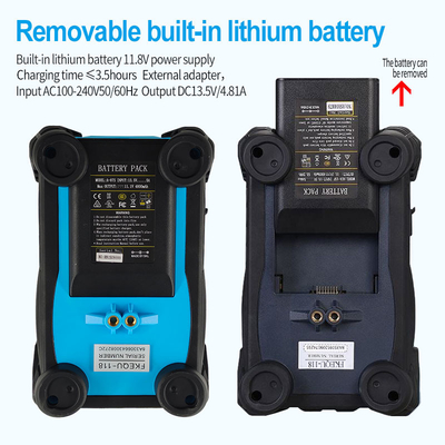 Splicer de fusão de fibra óptica azul Bateria de 4800mAh