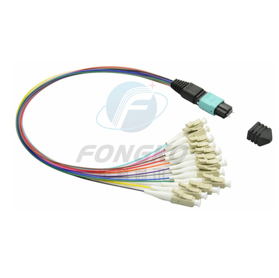 MPO MTP FTTH Fibra Óptica Multimodo Multimodo Homem Fêmea LC-MPO 12 Núcleos