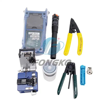Kit completo de fibra óptica para sistemas FTTX Inclui ferramentas de teste