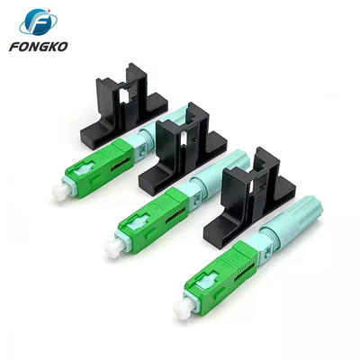 SC APC Fibra Óptica Conector Rápido Campo Instalar FTTH Conector Óptico Rápido