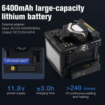 6 Motores FKEQU-161 Fibra Óptica Fusão Splicer 6S FTTH máquina de emplaçamento para emplaçamento rápido