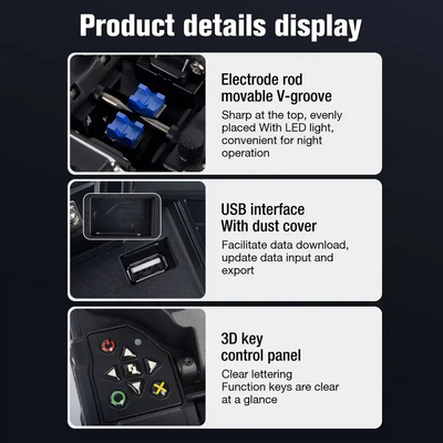 6 Motores FKEQU-161 Fibra Óptica Fusão Splicer 6S FTTH máquina de emplaçamento para emplaçamento rápido