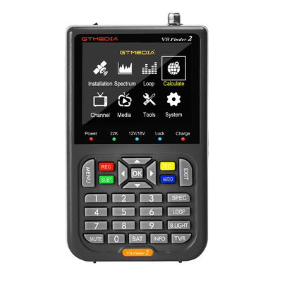 RoHS Certificado GTmedia DVB-S2 Satélite Finder Handheld 6 Motores Freesat v8 Signal Tracker