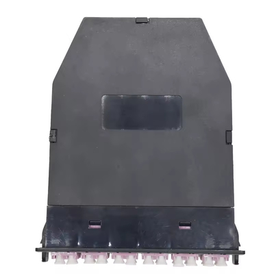 24F Black LC Duplex Multimode MPO MTP Fiber Cassette para 24 portas OM3 OM4 OS2 Patch Panel