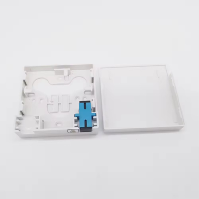 Caixa de terminação de fibra óptica ABS com 2 adaptadores SC de núcleo e pigtails