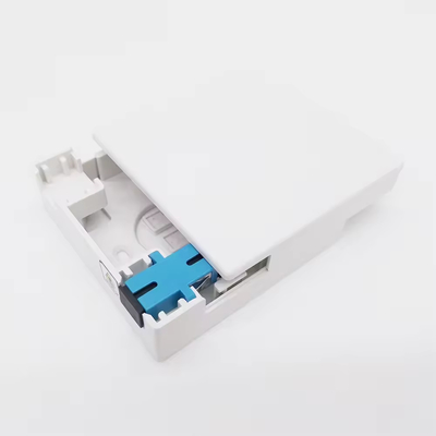 Caixa de terminação de fibra óptica ABS com 2 adaptadores SC de núcleo e pigtails