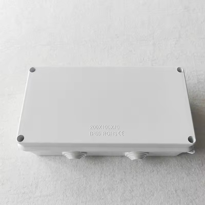 Caixa de junção ABS de plástico branco IP65 resistente a intempéries 200*100*70mm para soluções FTTx