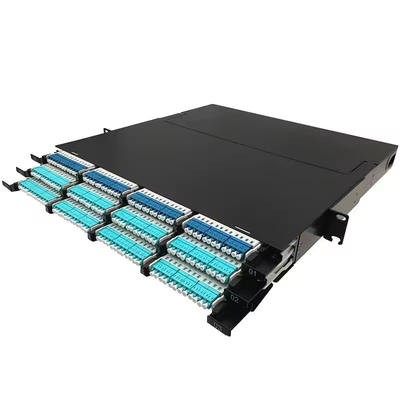 1U 144Core simples caixa de distribuição de fibra óptica patch panel com estrutura de montagem de rack