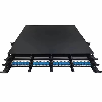 1U 144Core simples caixa de distribuição de fibra óptica patch panel com estrutura de montagem de rack