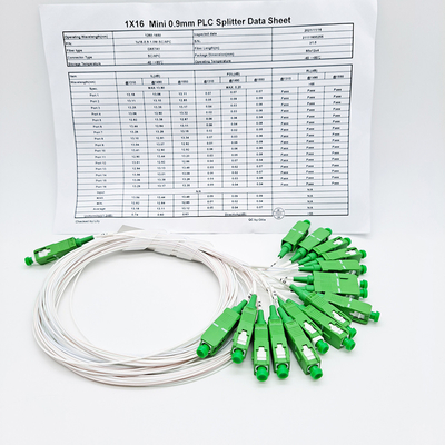 1x2 1x4 1x8 1x16 2x8 2x16 PLC Splitter PLC Splitter de fibra óptica com conector SC APC UPC