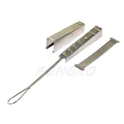 Grampos de fibra óptica de aço inoxidável FTTH Grampos de fios ópticos Grampos de cabos de queda de fibra óptica