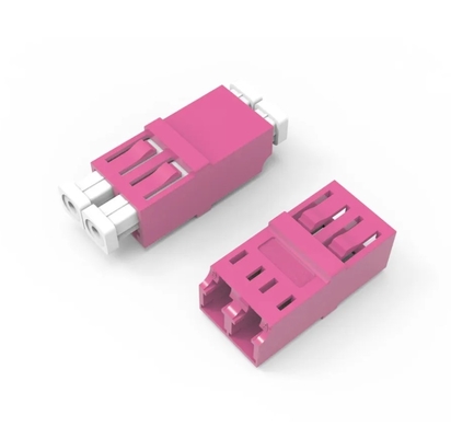 LC/PC para LC/PC OM4 acoplador multimodo sem flanges OM4 adaptador de rede de fibra óptica
