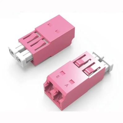 LC/PC para LC/PC OM4 acoplador multimodo sem flanges OM4 adaptador de rede de fibra óptica