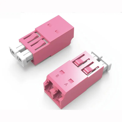 LC/PC para LC/PC OM4 acoplador multimodo sem flanges OM4 adaptador de rede de fibra óptica
