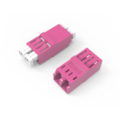 LC/PC para LC/PC OM4 acoplador multimodo sem flanges OM4 adaptador de rede de fibra óptica
