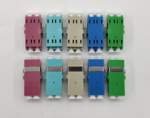 OM3 acoplador plástico LC para LC adaptadores duplex adaptador de conector de fibra óptica