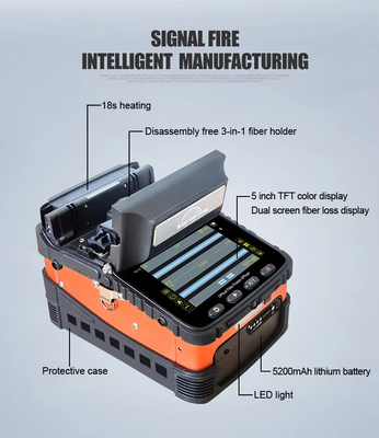 AI-5 4 motores fibra óptica fusão splicer splicer de fusão automática fibra óptica fusão splicer