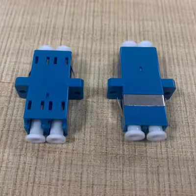 Fábrica FTTH água azul LCD adaptador duplex acoplador flange duplex LCD adaptador de fibra óptica