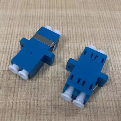 Fábrica FTTH água azul LCD adaptador duplex acoplador flange duplex LCD adaptador de fibra óptica