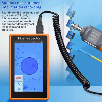 Monitor de tela sensível ao toque HD de 5 polegadas para inspeção de sonda de fibra óptica para rede de telecomunicações, tipo conector SC