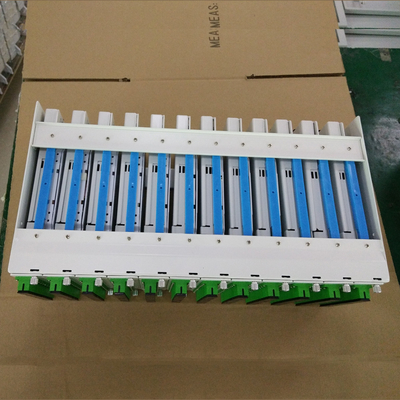 Estrutura Inteligente 1U Fibra Óptica Gerenciador de Cabos 12 Port Patch Panel OEM ignífugo