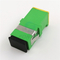 Verde Shell Singlemode Adapters da manutenção programada SX do SC com adaptador do obturador da fibra ótica da metralha SC/APC do metal o auto