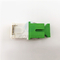 Metralha branca do metal da manutenção programada SC/APC adaptador verde da fibra ótica da auto Shutterwith