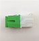 Adaptador verde branco Singlemode simples da fibra ótica dos adaptadores SC/APC da metralha do metal do APC Shell do auto obturador