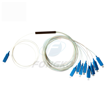 1x8 1 1*32 1*64 FTTH PLC Splitter de tubos de aço SC UPC 0.9mm Fibra Óptica PLC Splitter