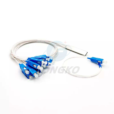 1x8 1 1*32 1*64 FTTH PLC Splitter de tubos de aço SC UPC 0.9mm Fibra Óptica PLC Splitter