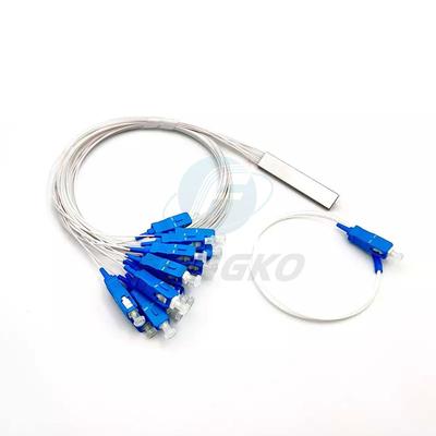 1x8 1 1*32 1*64 FTTH PLC Splitter de tubos de aço SC UPC 0.9mm Fibra Óptica PLC Splitter