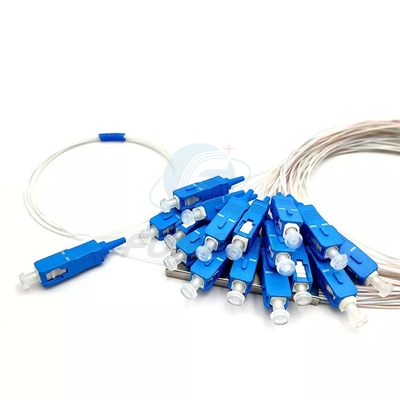 1x8 1 1*32 1*64 FTTH PLC Splitter de tubos de aço SC UPC 0.9mm Fibra Óptica PLC Splitter