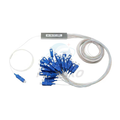 1x8 1 1*32 1*64 FTTH PLC Splitter de tubos de aço SC UPC 0.9mm Fibra Óptica PLC Splitter