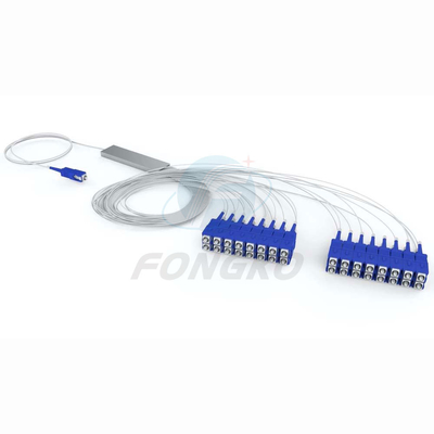 1x8 1 1*32 1*64 FTTH PLC Splitter de tubos de aço SC UPC 0.9mm Fibra Óptica PLC Splitter