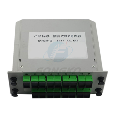 Splitter Óptico Mini Tipo Plc Sc Apc Splitter 1X16 Fibra Óptica inserção para Ftth