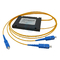 Divisor do PLC com conector divisor ótico em forma de caixa da fibra do PLC do Abs de 1 medidor 1*2