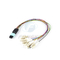 12 cabo OM3 do Fanout da fibra MPO LC da fibra ótica de 0.9mm ao milímetro de cabo de remendo