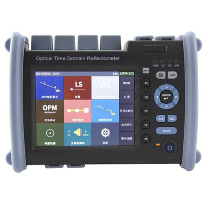 Tela táctil OTDR esperto 1310 1550 multi funcionais de 1625nm VFL LS OPM