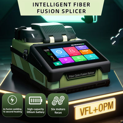 Emenda por Fusão de Fibra Óptica Seis Motores Alinhamento Núcleo a Núcleo